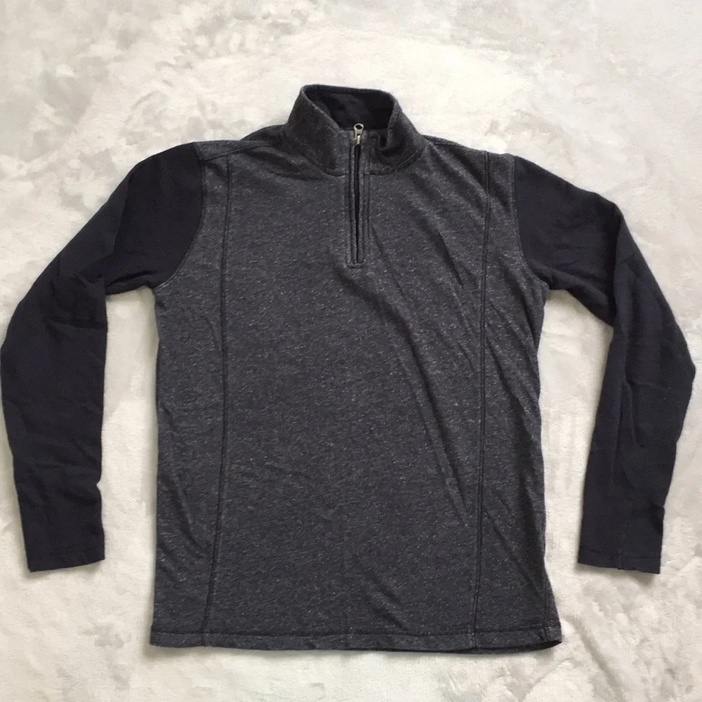 Washed Stoned & Beaten Heathered Knit Sweater QZIP